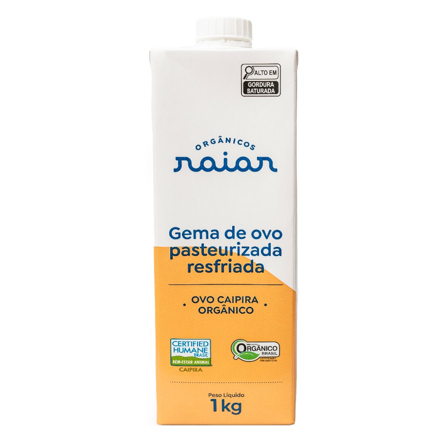Gema de ovo pasteurizada resfriada Raiar, caixa de 1 kg